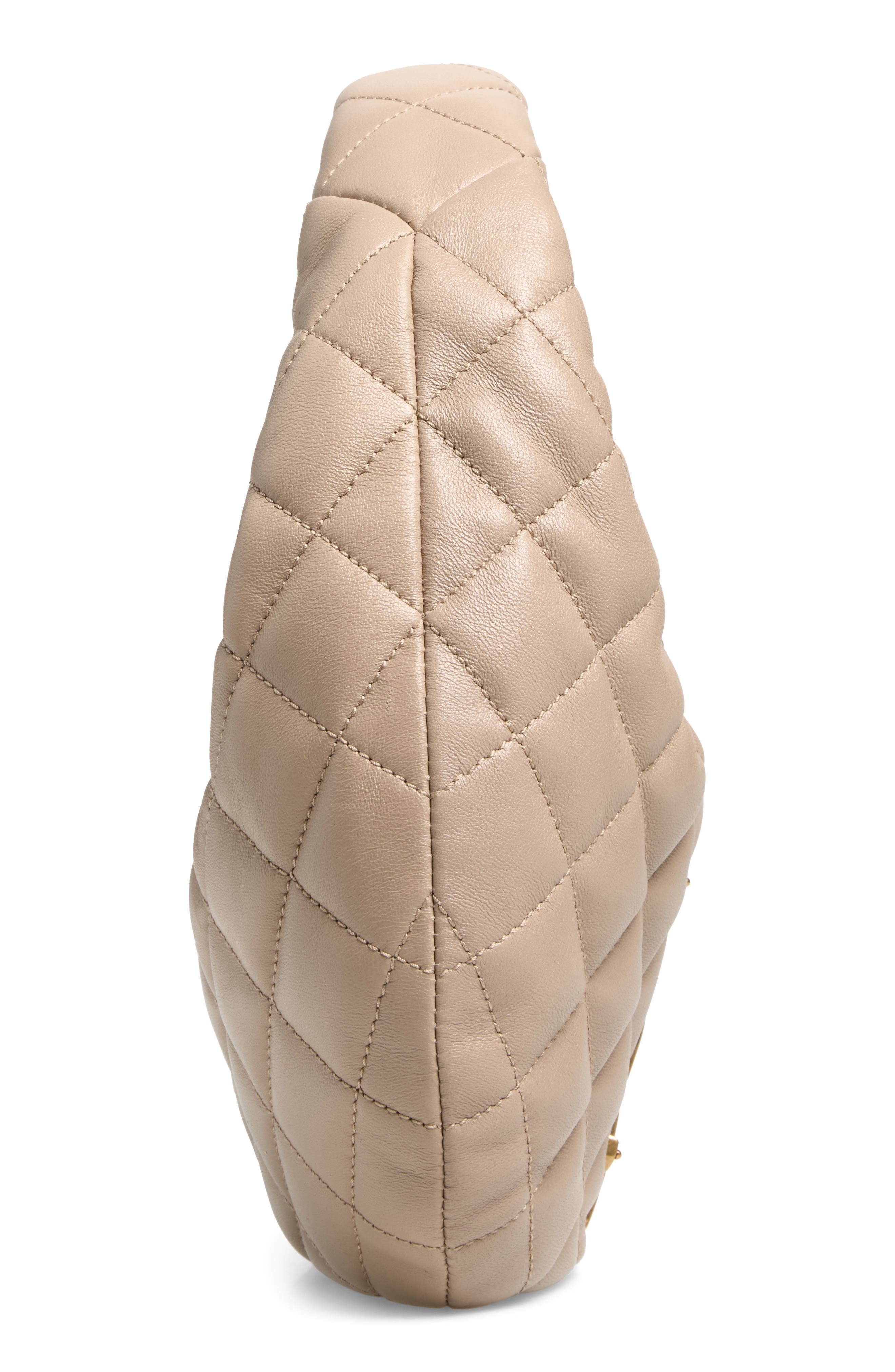 Baby Icare Quilted Leather Hobo Bag, Alternate, color, DARK BEIGE