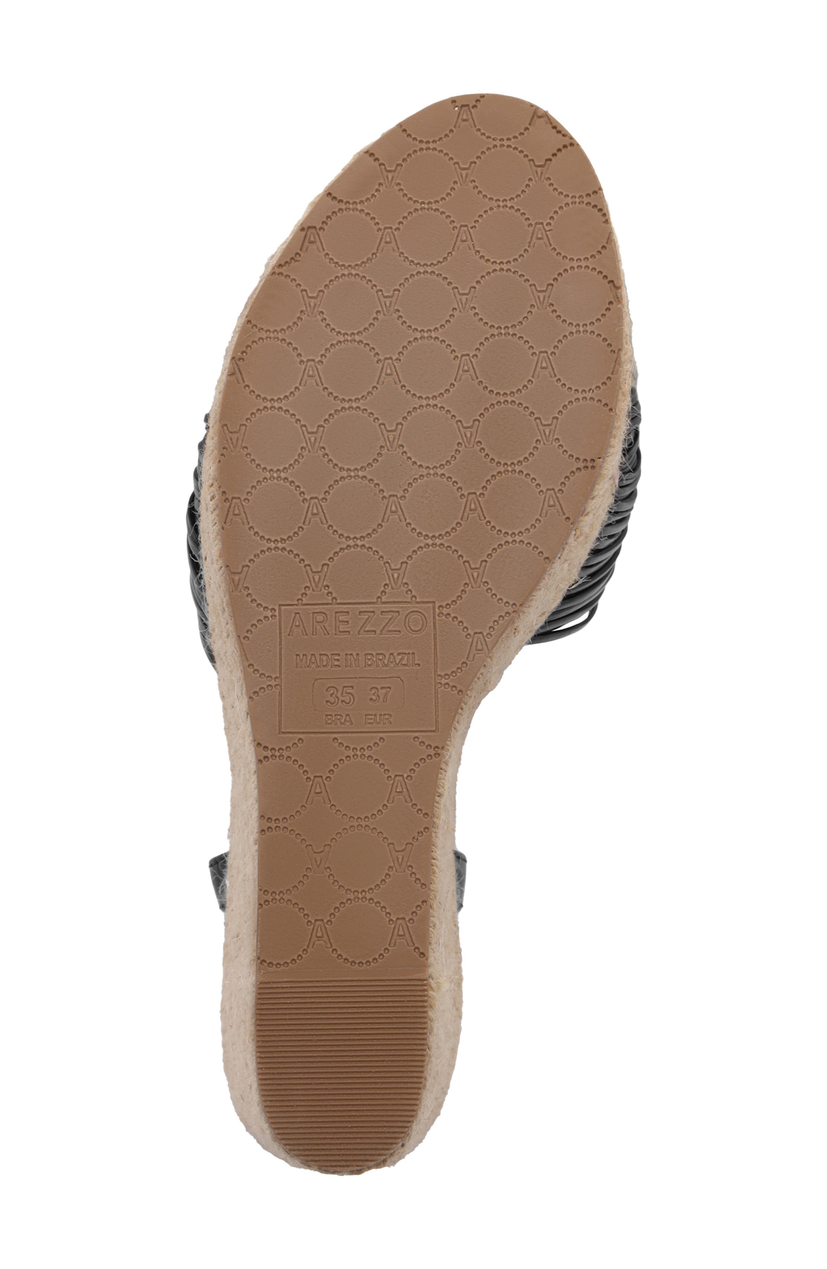 Arezzo Platform Wedge Sandal, Alternate, color, Black
