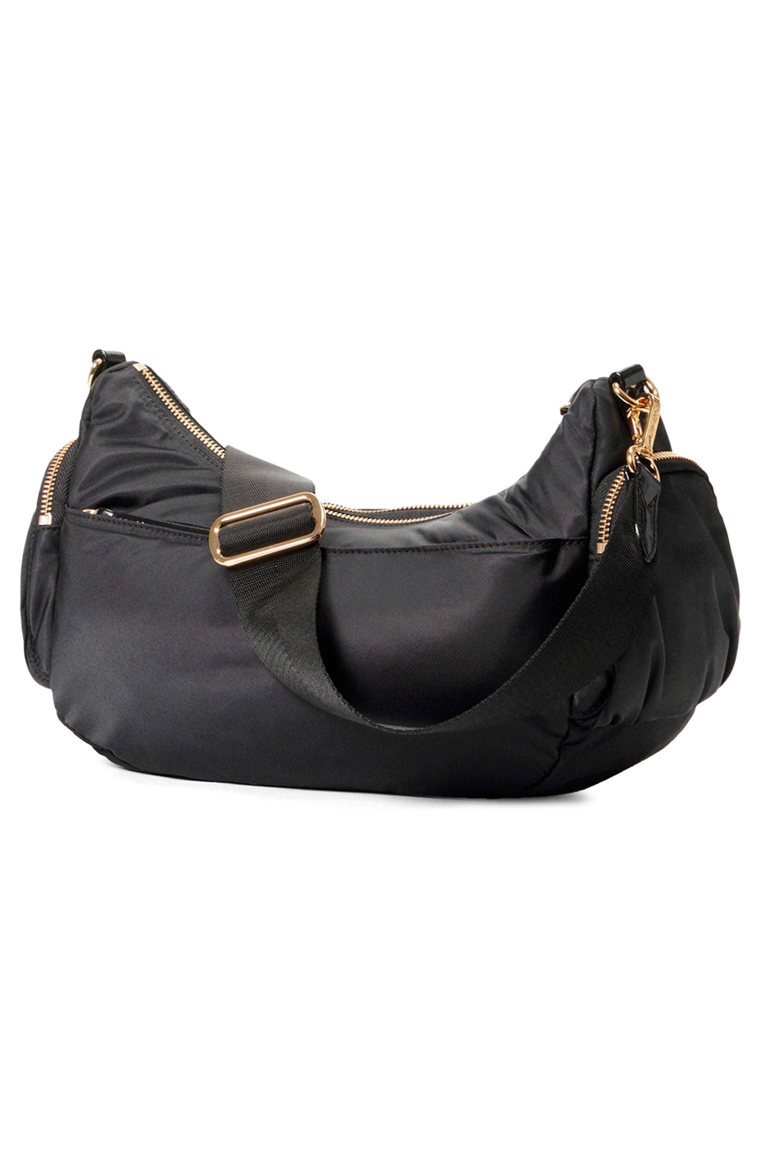 MZ Wallace Medium Chelsea Nylon Shoulder Bag, Alternate, color, Black