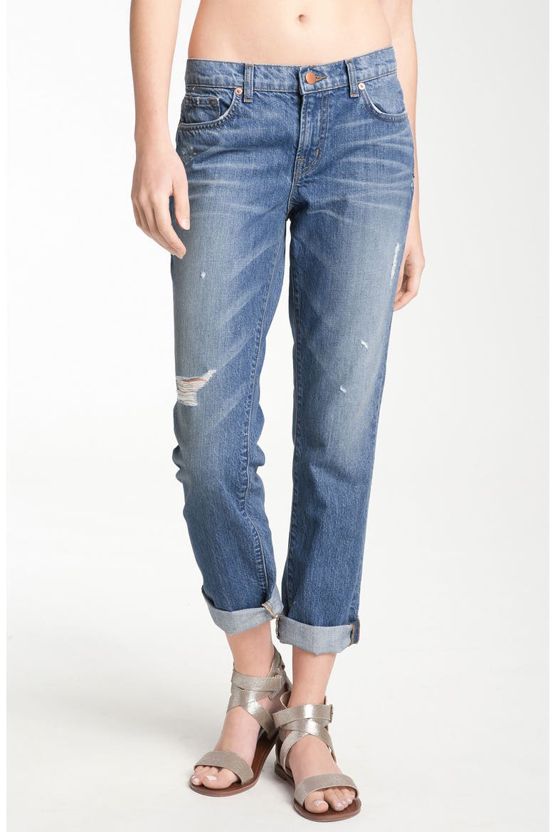 'Aiden' Distressed Boyfriend Fit Jeans, Main, color, GEMINI