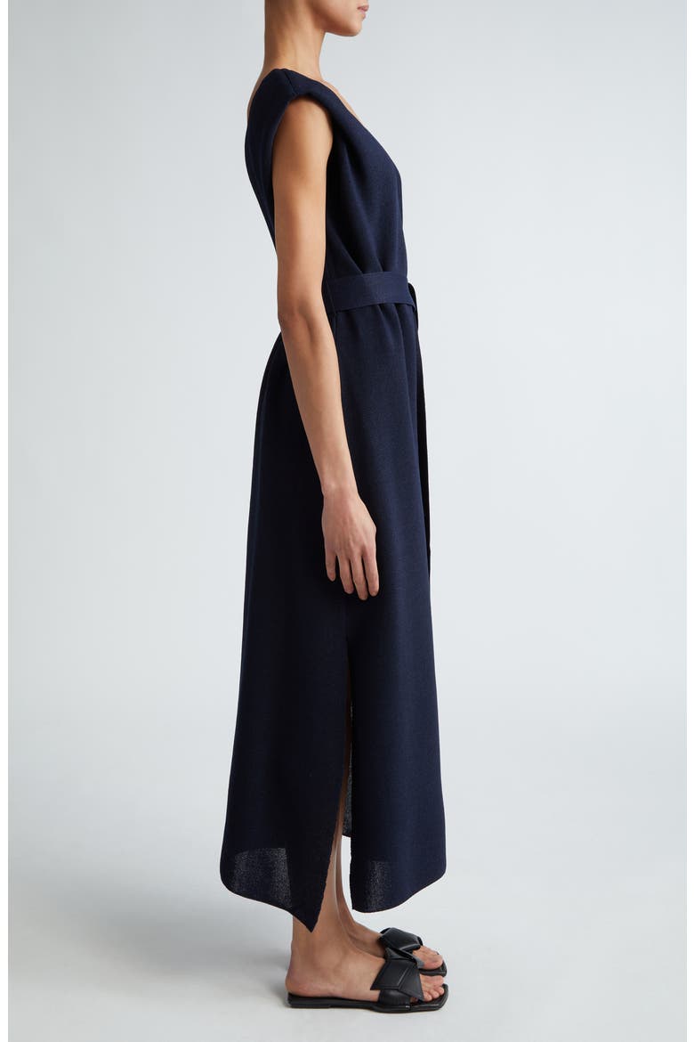Washi Belted Sleevless Dress, Alternate, color, BLACK-NAVY
