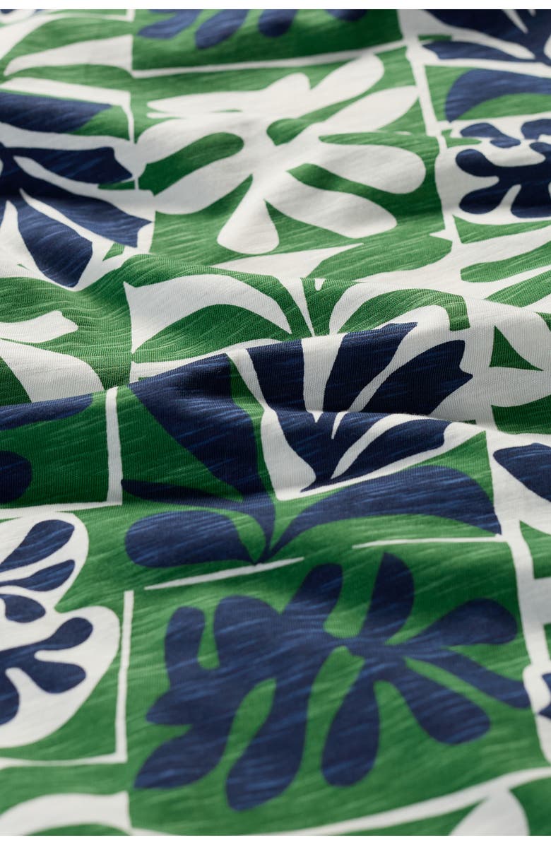 Seasalt Cornwall Pipers Short Sleeve Organic Cotton A-Line Dress, Alternate, color, Collage Seaweed Hedgerow