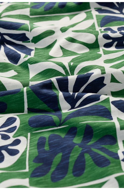 Shop Seasalt Cornwall Pipers Short Sleeve Organic Cotton A-line Dress In Collage Seaweed Hedgerow