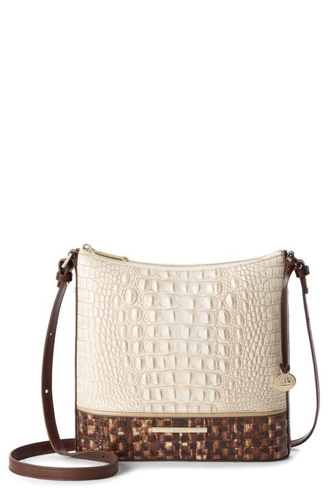 Katie Croc Embossed Leather Crossbody Bag