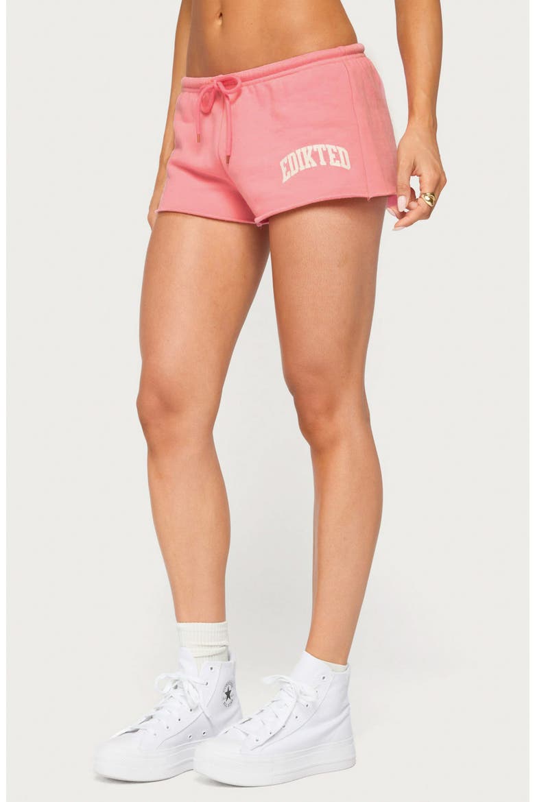 Babe Tie Waist Micro Shorts, Alternate, color, PINK