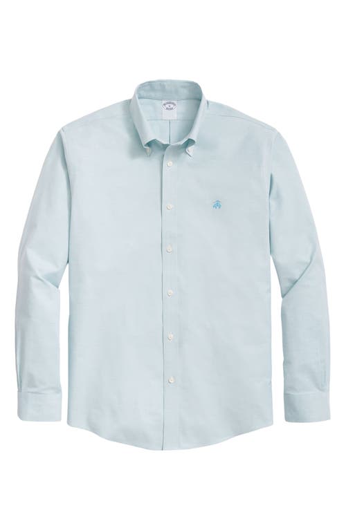 Brooks Brothers Regular Fit Solid Stretch Cotton Button-down Oxford Shirt In Blue
