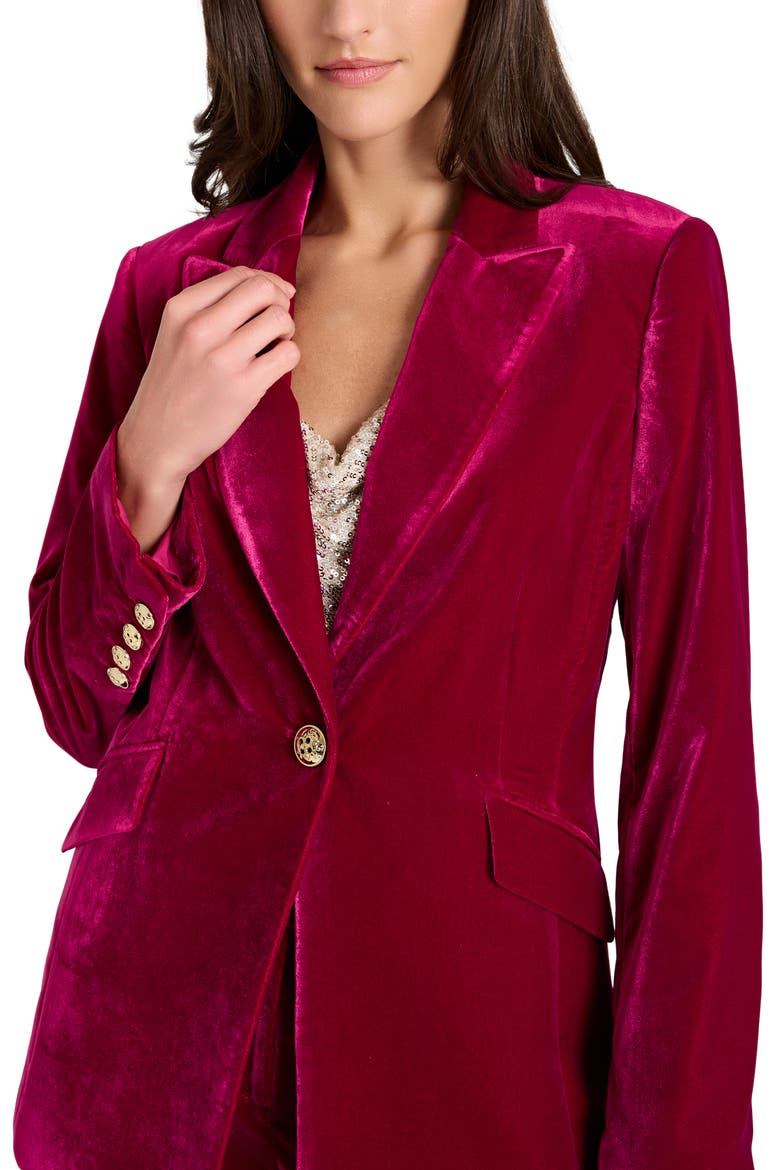 Velvet Jacket, Alternate, color, MAGNETA