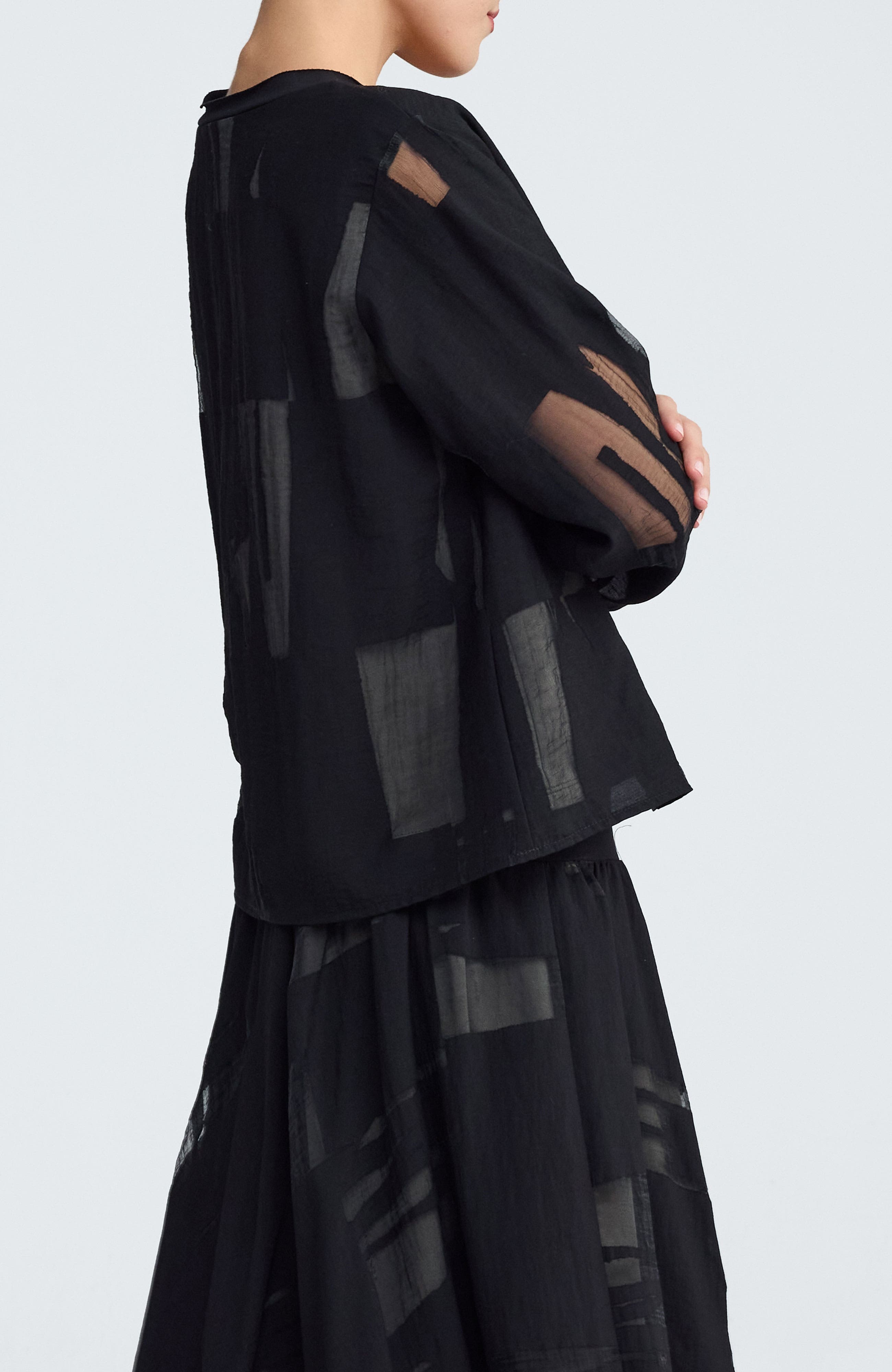 Selindra Sheer Jacquard Blouse - image 2