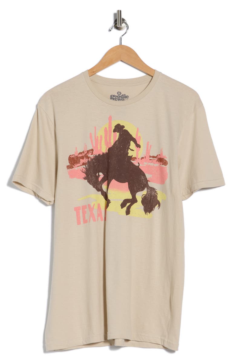 Goodie Two Sleeves Texas Cotton Graphic T-Shirt, Alternate, color, Beige/ Khaki