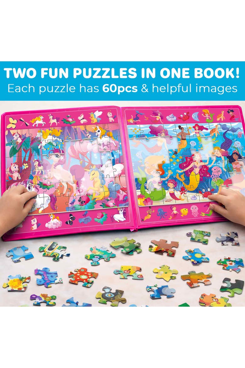 60 Pieces Magnetic Jigsaw Puzzles for Toddlers, Alternate, color, Unicorn