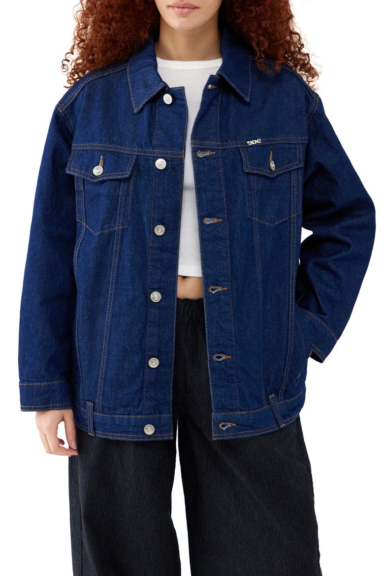 Western Denim Jacket, Main, color, RINSE DENIM