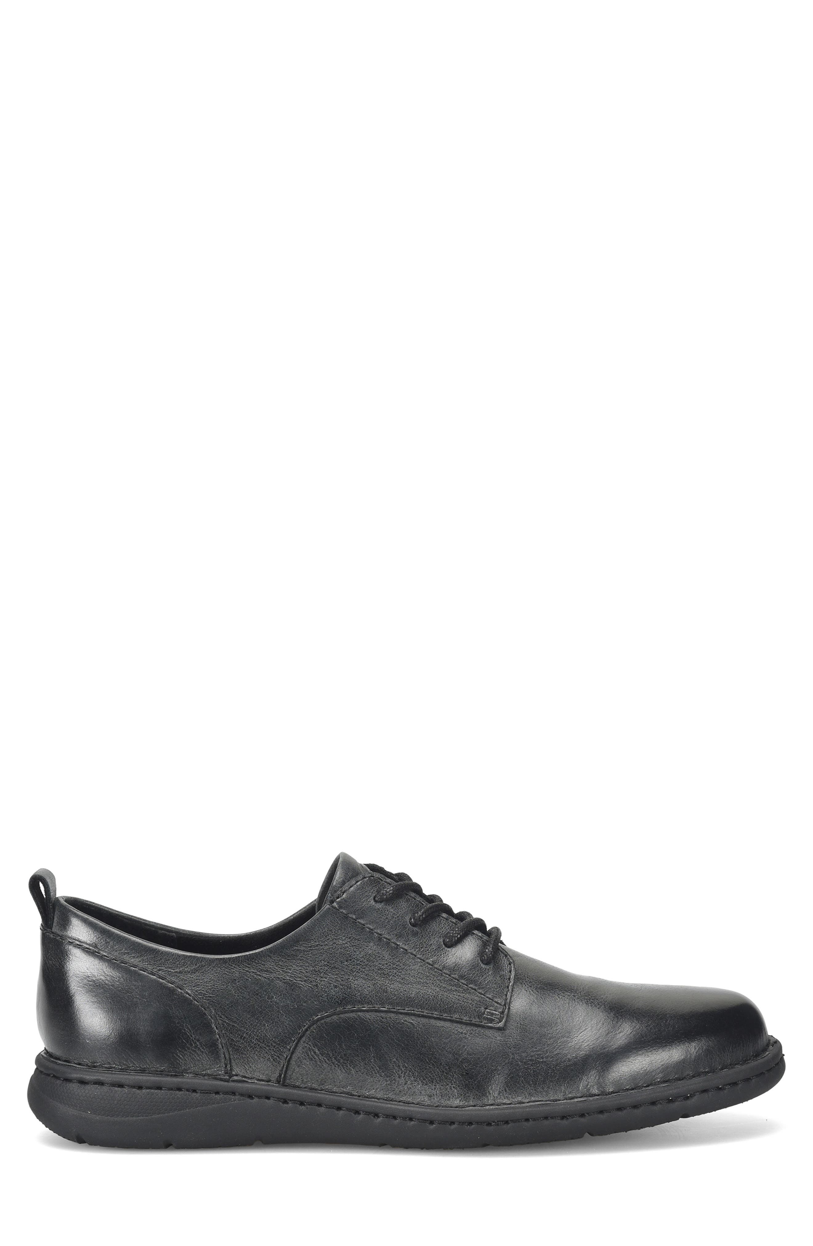 Børn Todd Plain Toe Derby, Alternate, color, Black/ Black Leather