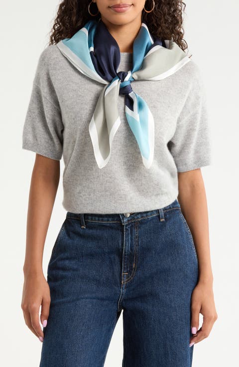Printed Square Silk Scarf