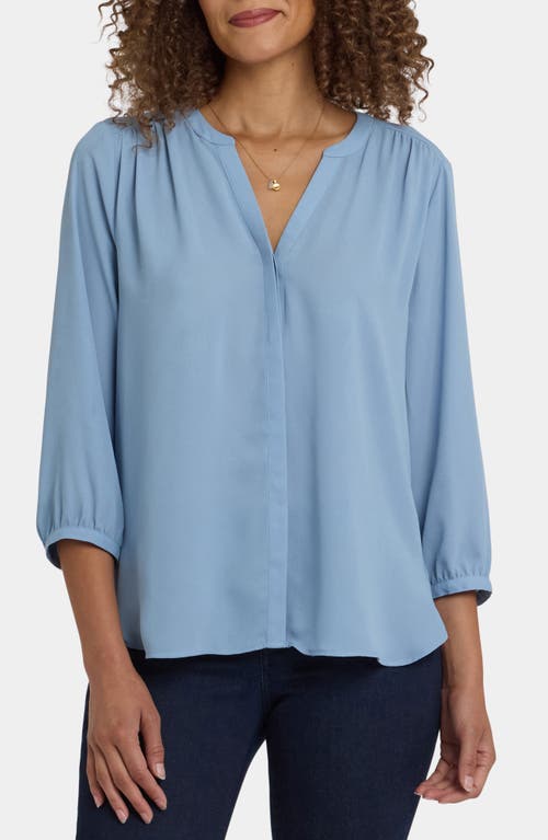 Nydj Pintuck Top In Blue