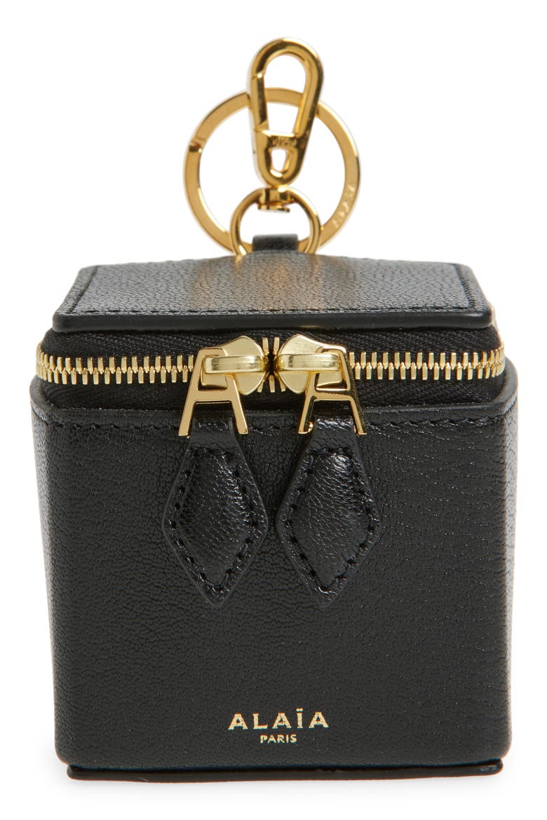 Charms Cube Leather Coin Purse, Main, color, NOIR
