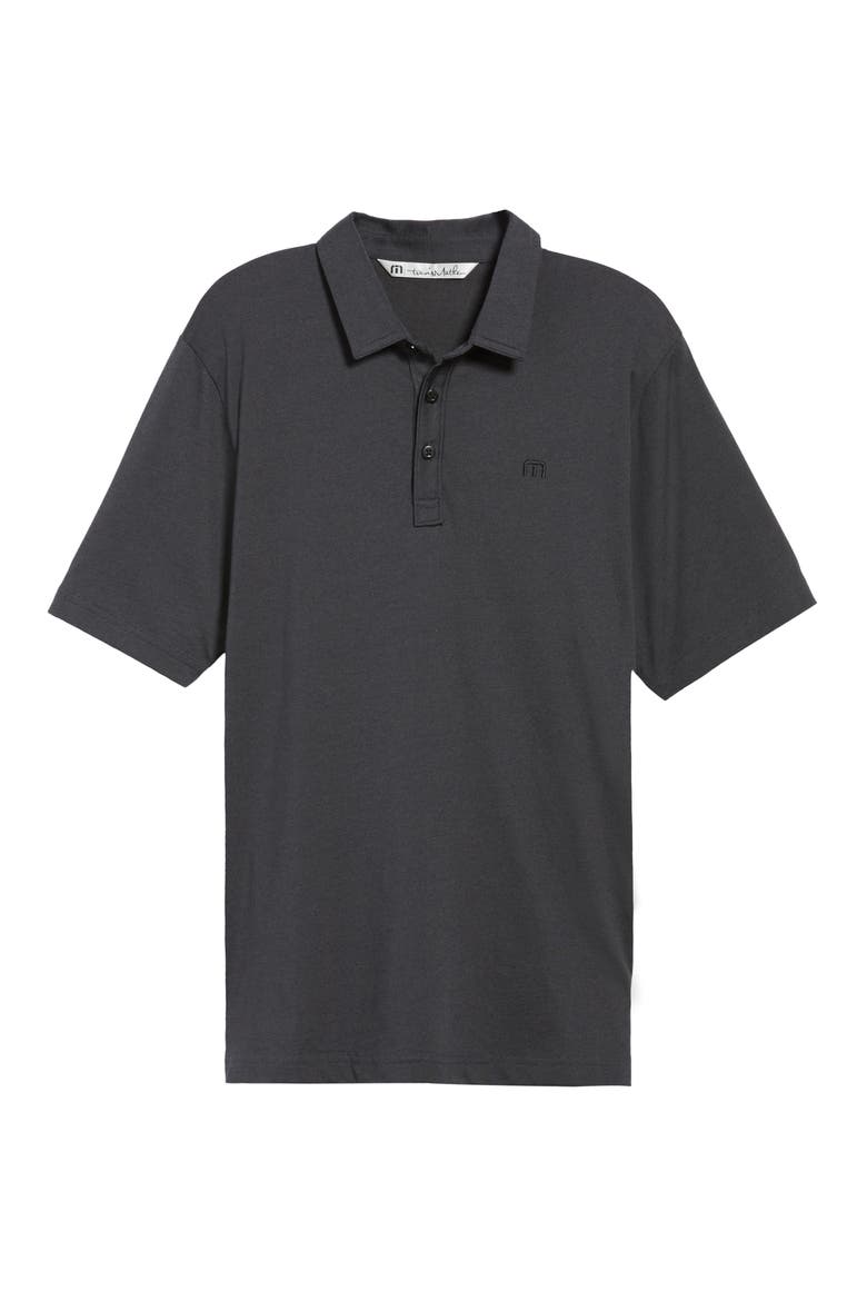 The Zinna Slub Piqué Polo, Main, color, BLACK