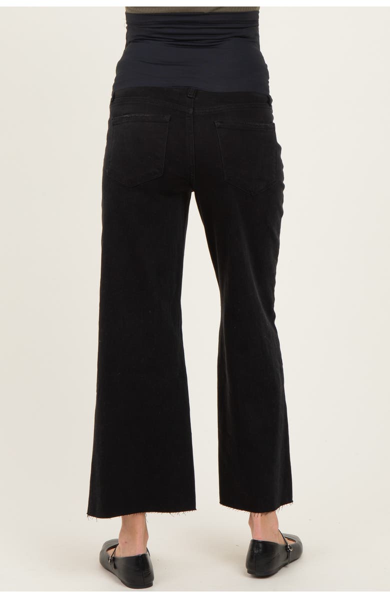 PinkBlush Raw Hem Crop Wide Leg Maternity Jeans, Alternate, color,
