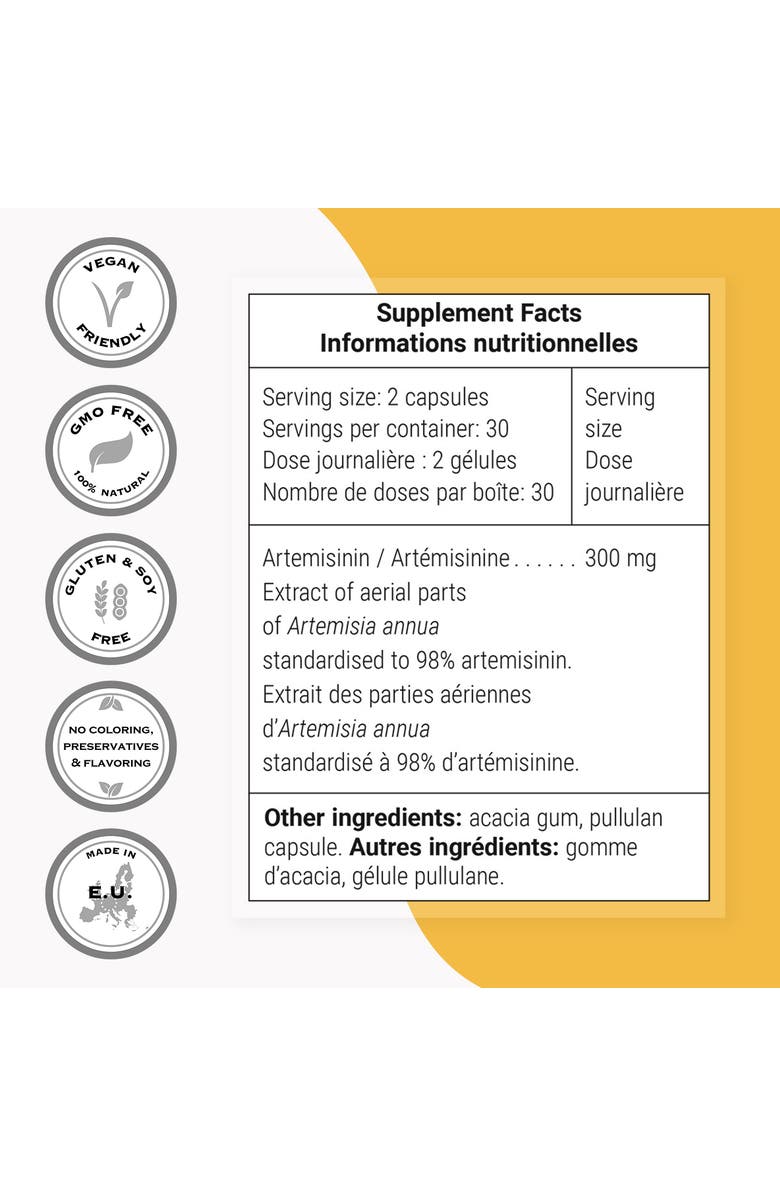SuperSmart Artemisinin Supplement 300mg, Alternate, color, NO COLOR