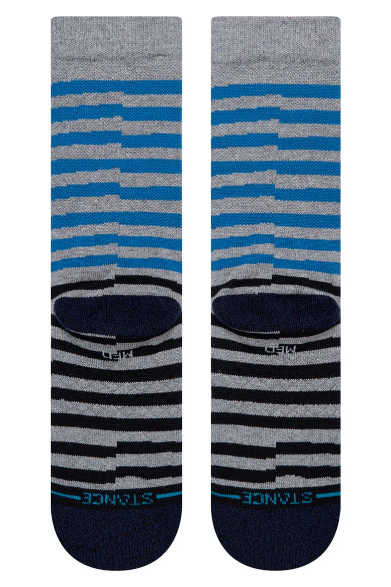 Breakdown Stripe Crew Socks, Alternate, color, BLUE