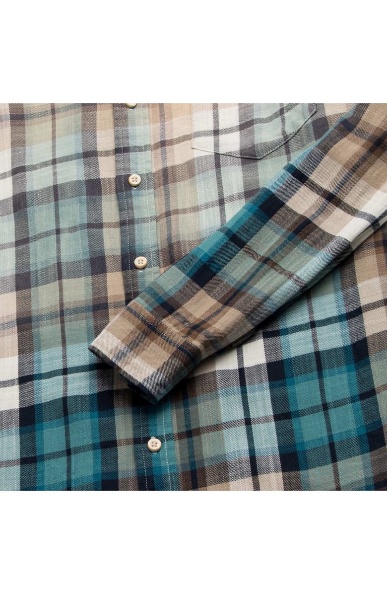 Surfside Supply Co. Brian Ombre Plaid Shirt, Alternate, color, Aqua Combo