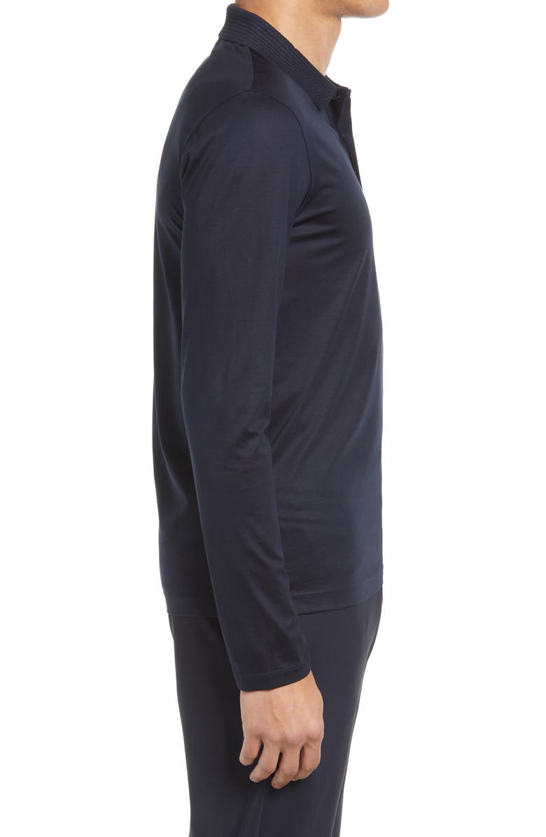 BOSS Paschal Long Sleeve Cotton Polo, Alternate, color, 