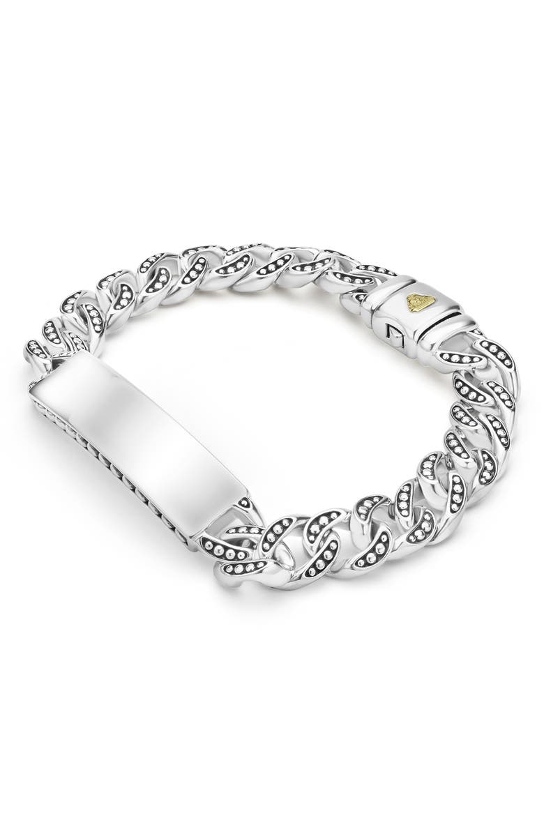 LAGOS Men's Anthem ID Curb Chain Bracelet, Alternate, color, Silver