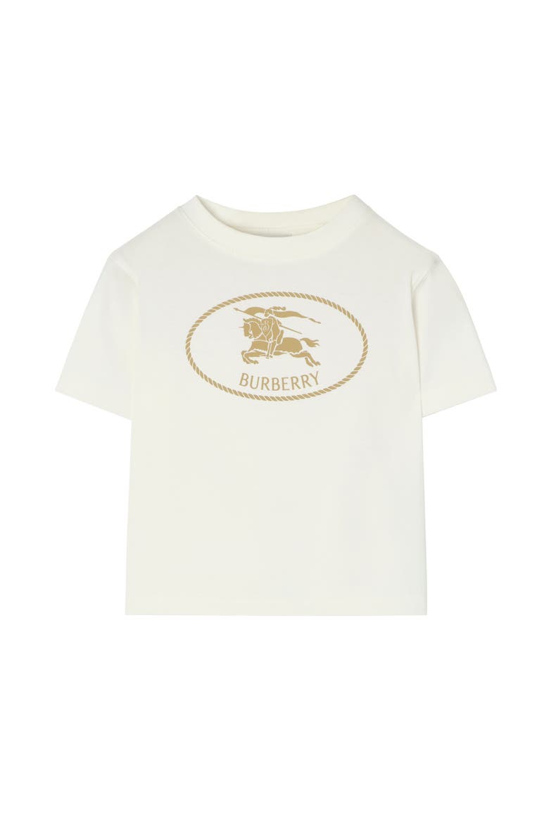 Knight Stamp Cotton T-shirt, Main, color, Chalk white