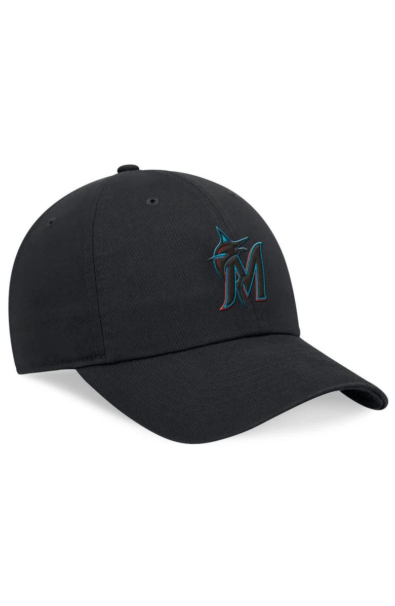 Nike Men's Nike Black Miami Marlins Club Adjustable Hat, Alternate, color, Black