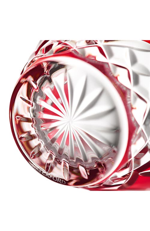Waterford Lismore Red Crystal Votive In Red