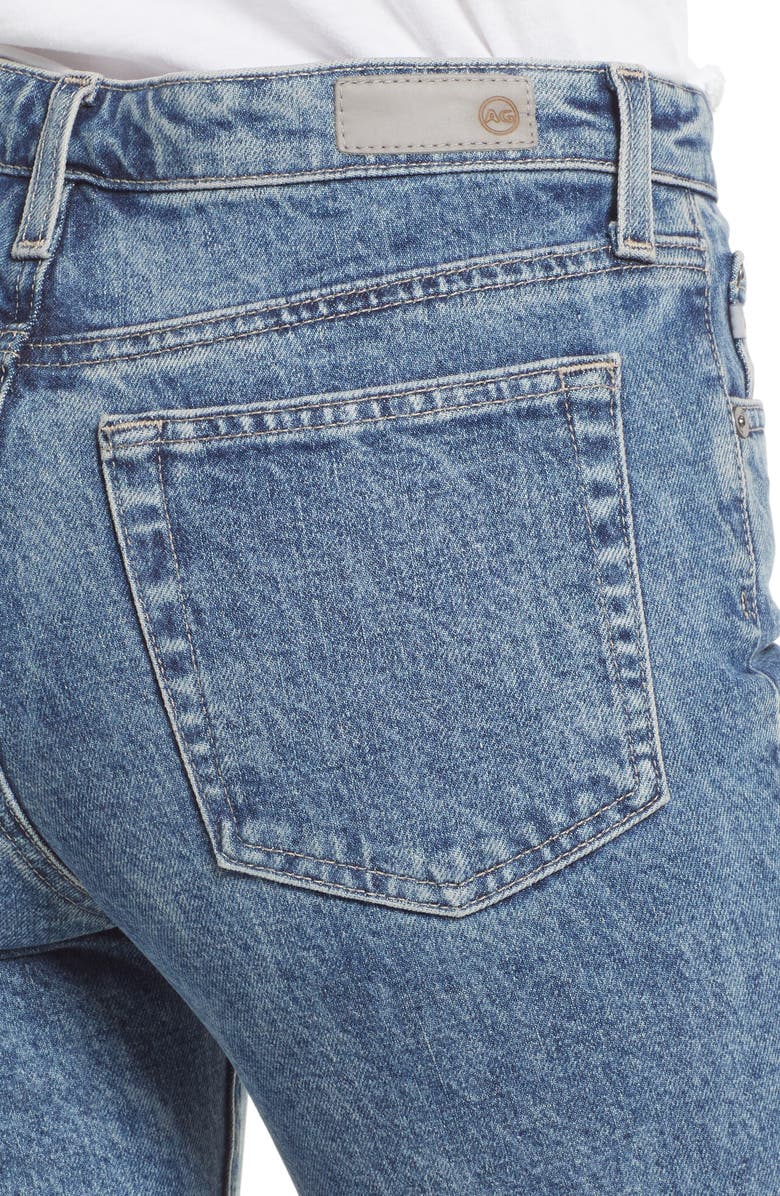 AG Isabelle High Waist Ankle Straight Leg Jeans, Alternate, color, Hybrid