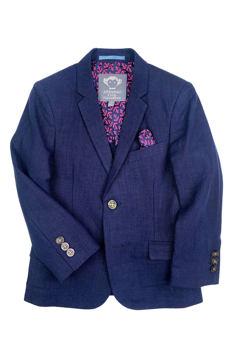 Appaman Kids' Linen & Cotton Blazer, Main, color, 