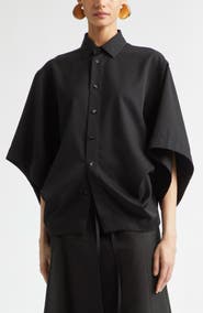 Bottega Veneta Wool Twill Button-Up Shirt