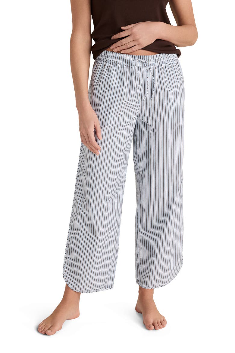 Organic Cotton Poplin Iris Stripe Pajama Pants, Main, color, Iris Stripe White Multi