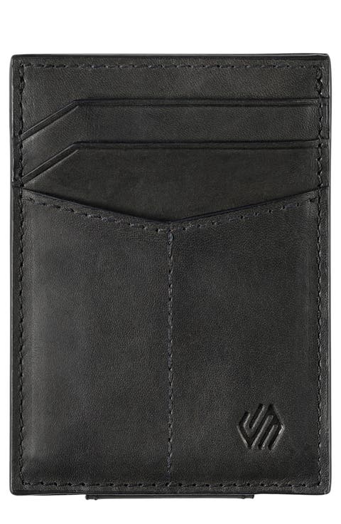 Rhodes Leather Money Clip Card Case