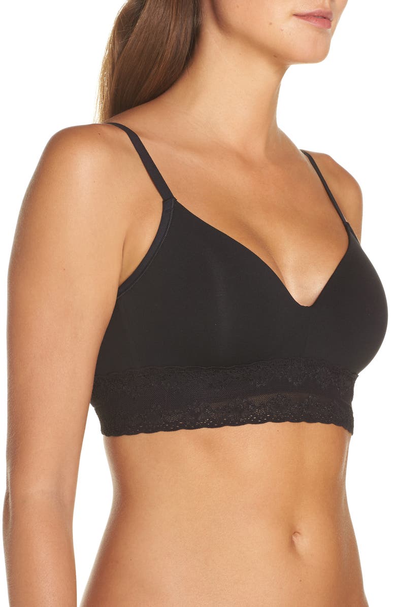 Natori Bliss Perfection Contour Soft Cup Bralette, Alternate, color, Black