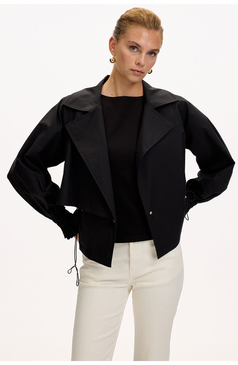 Exquise Yareli Collar Jacket, Alternate, color, Black