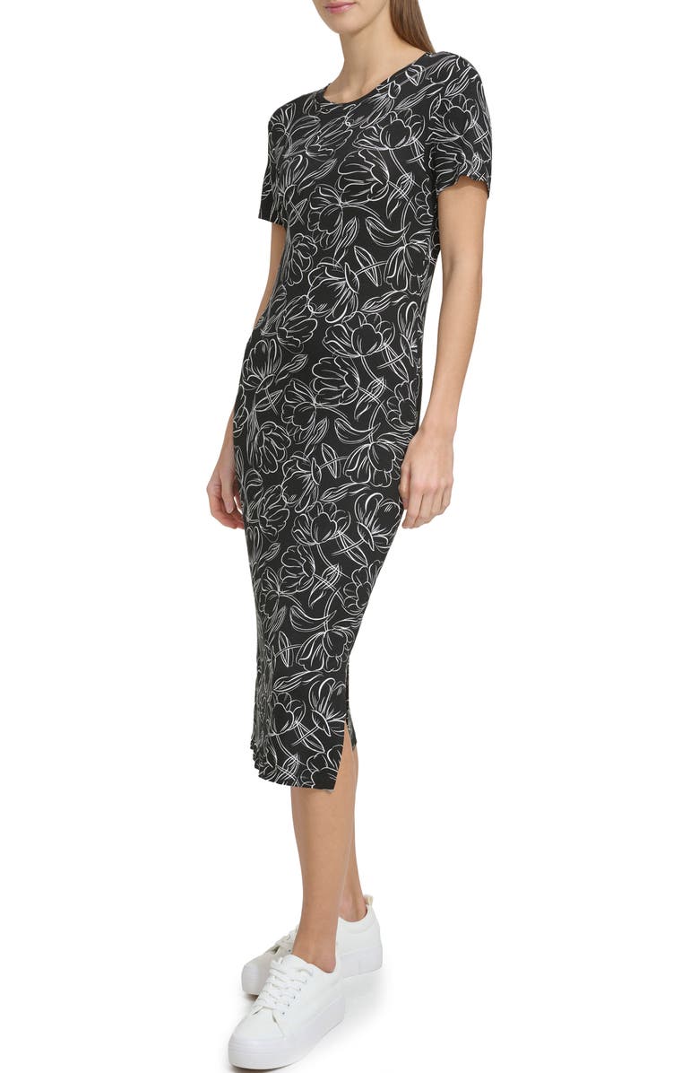 Andrew Marc Print T-Shirt Dress, Alternate, color, 