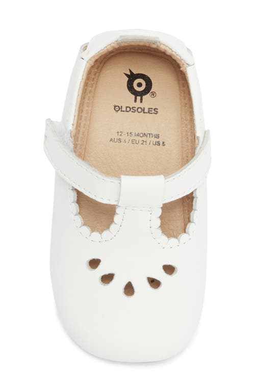 Old Soles Kids' Droplet Mary Jane Flat In White
