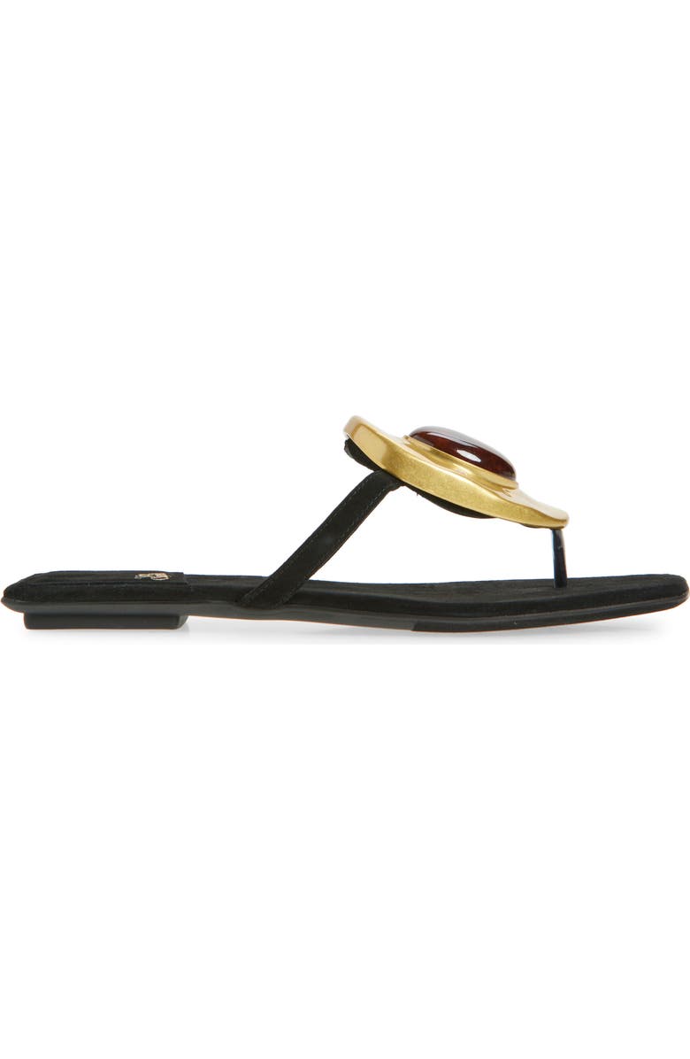 Jeffrey Campbell Bazaar Flip Flop, Alternate, color, Black Suede Tortoise