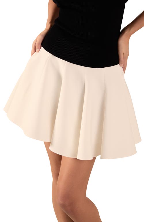 Shop Endless Rose Circle Pleated Miniskirt In White
