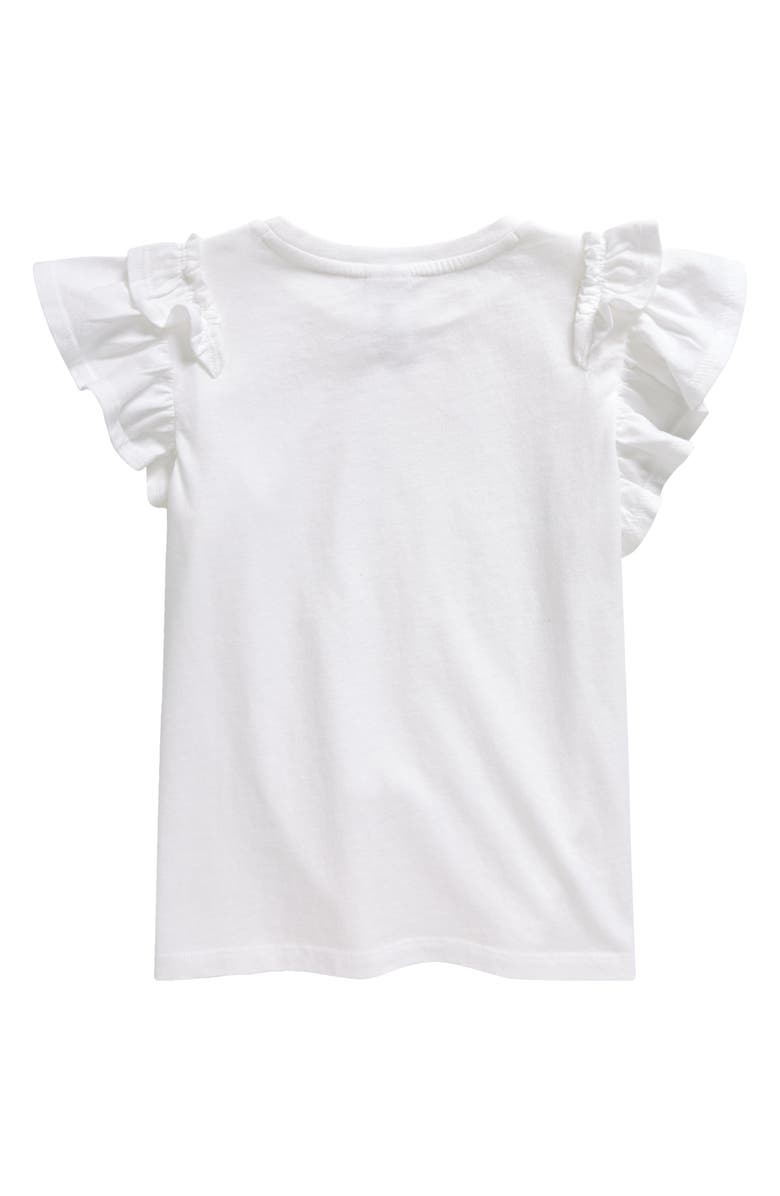 Nordstrom Kids' Flutter Sleeve Cotton T-Shirt, Alternate, color, 