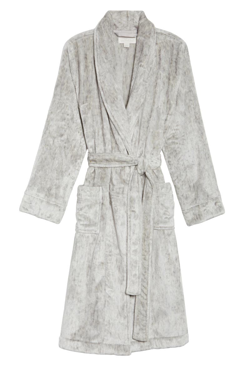 Nordstrom So Soft Plush Robe, Alternate, color, GREY HEATHER