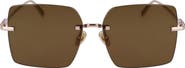 FERRAGAMO Prisma 60mm Rectangular Sunglasses