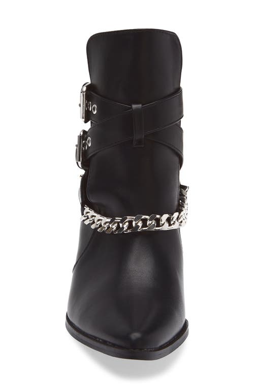 Matisse Jill Buckle Chain Trim Bootie In Black