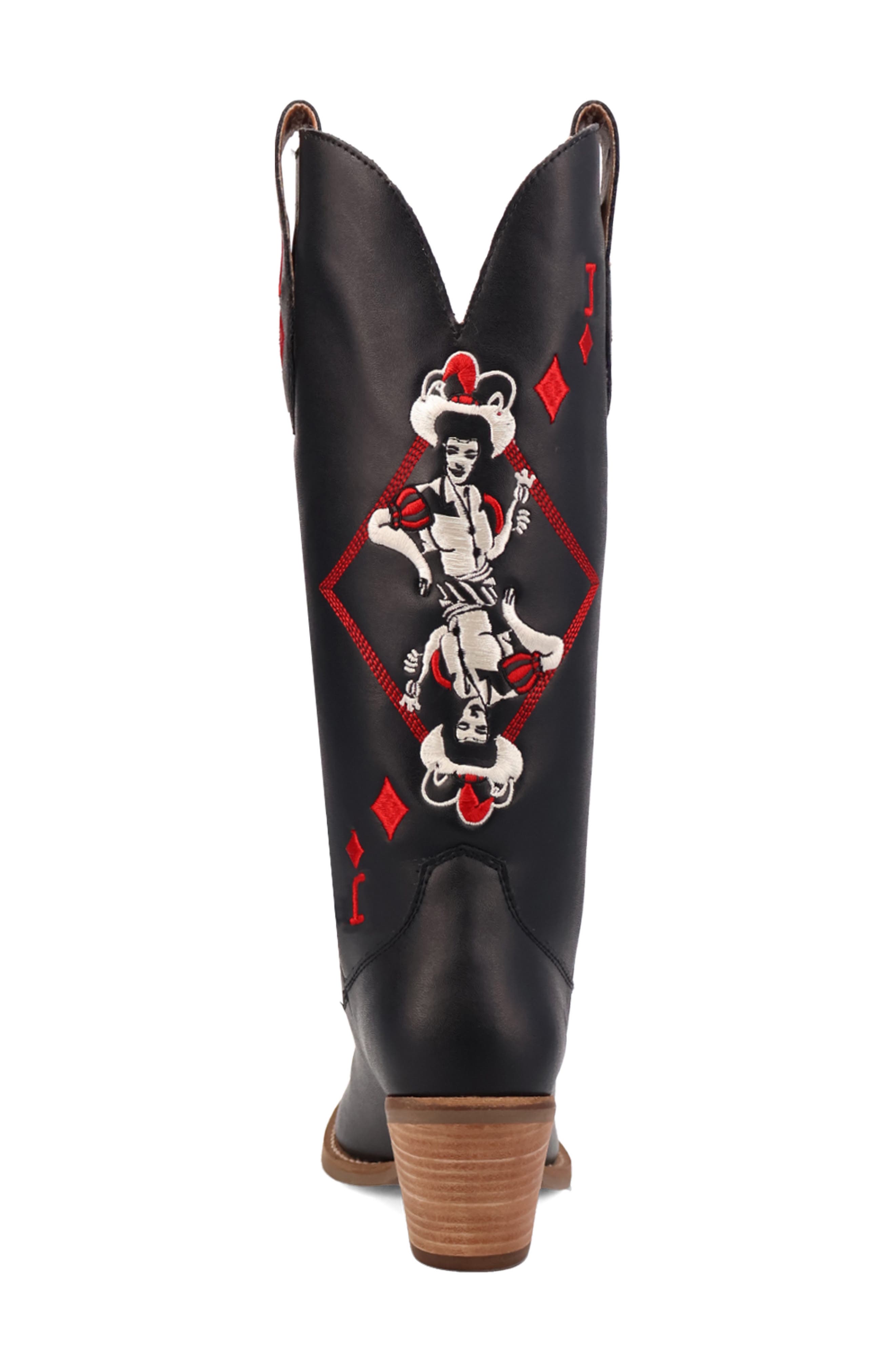 Dingo Jack of Diamonds Cowboy Boot, Alternate, color, Black