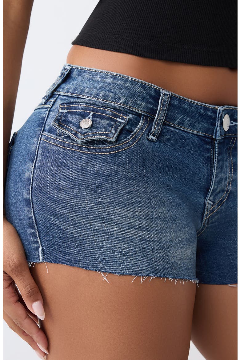Joey Low Rise Flap Shorts, Alternate, color, MEDIUM OCEAN STORM WASH