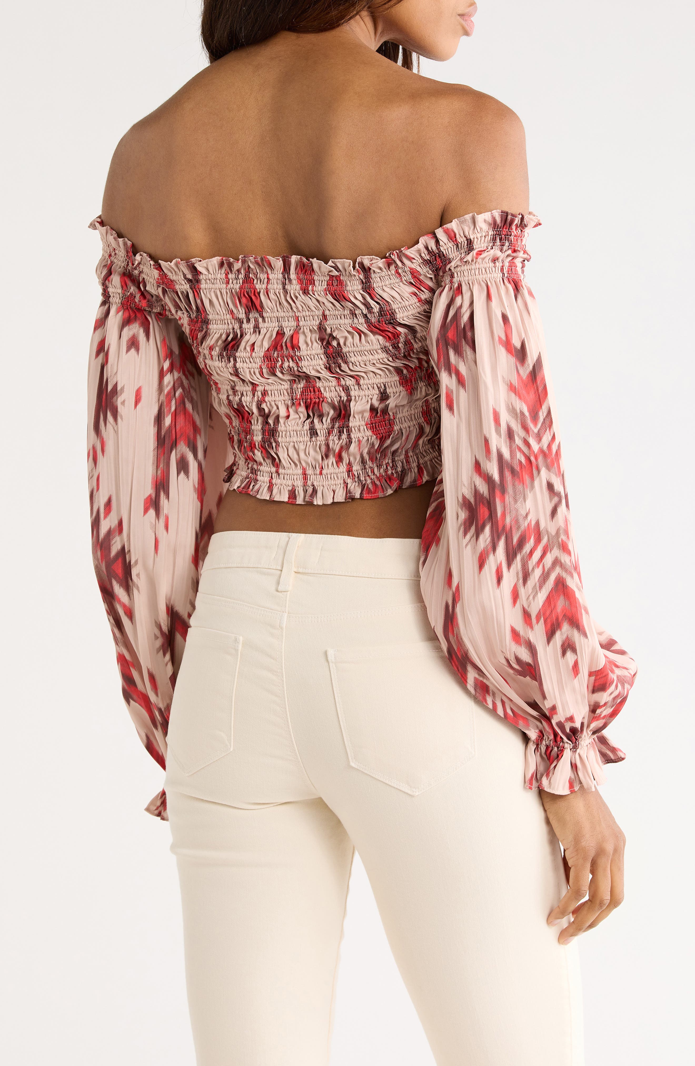 Graciela Smocked Off-the-Shoulder Top - image 2