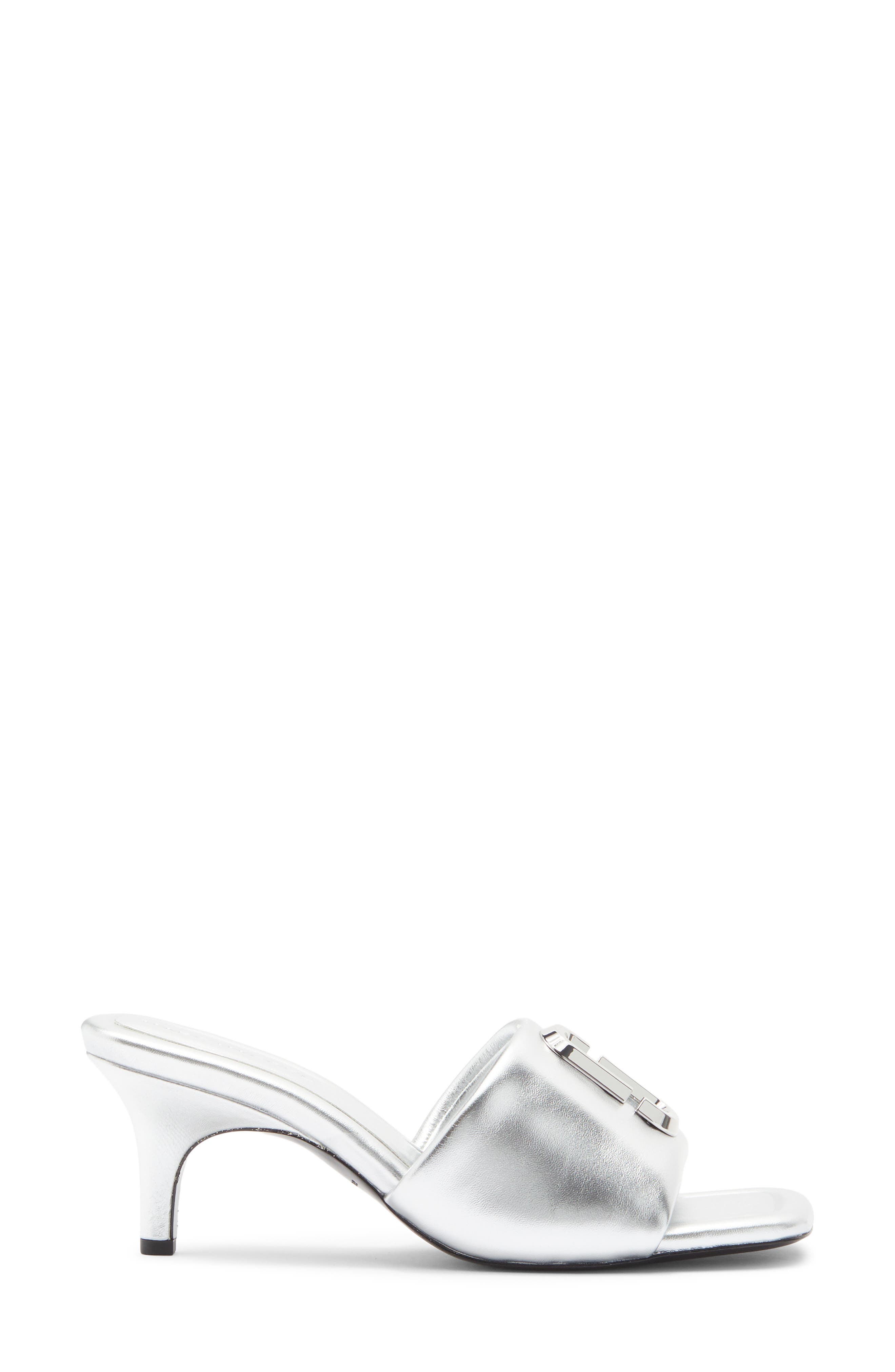 Marc Jacobs The 'J' Slide Sandal, Alternate, color, Silver