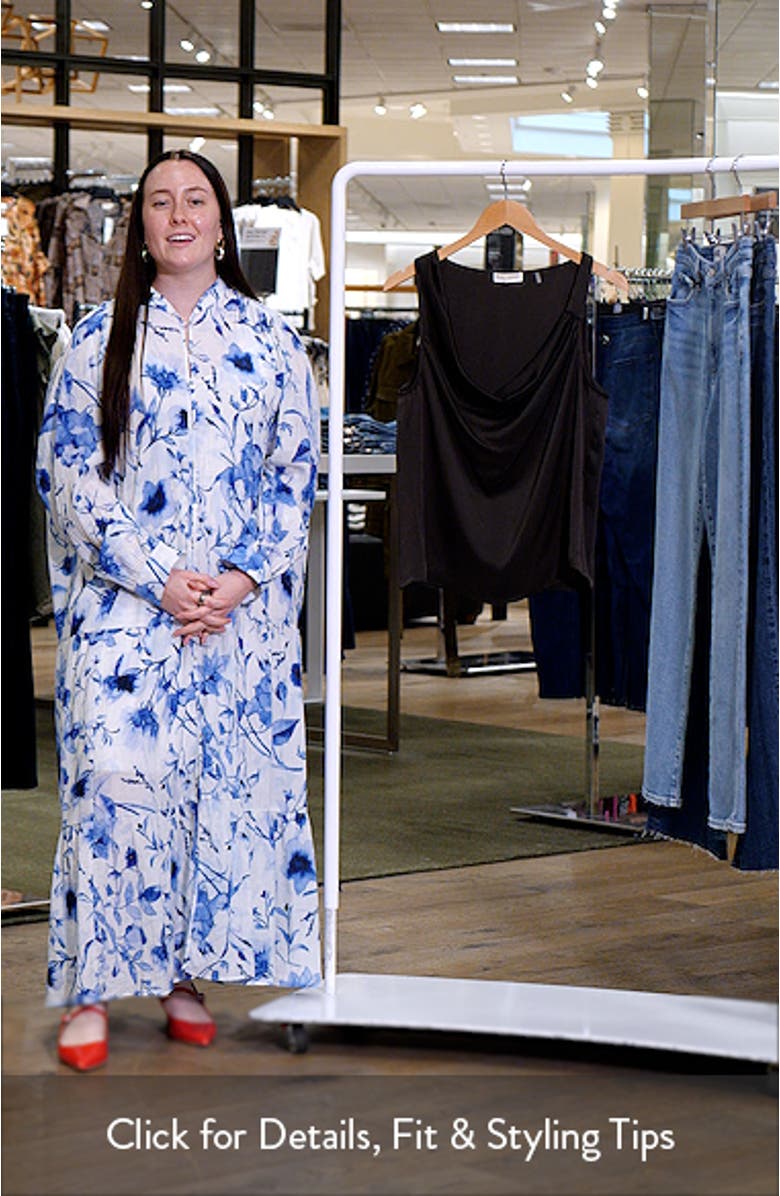 Zoe Cowl Neck Sleeveless Satin Top, sales video thumbnail