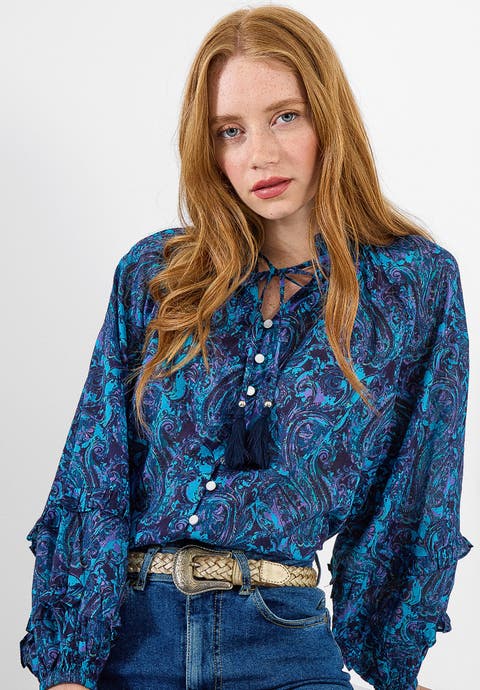 Boho Tassel Blouse (plus)